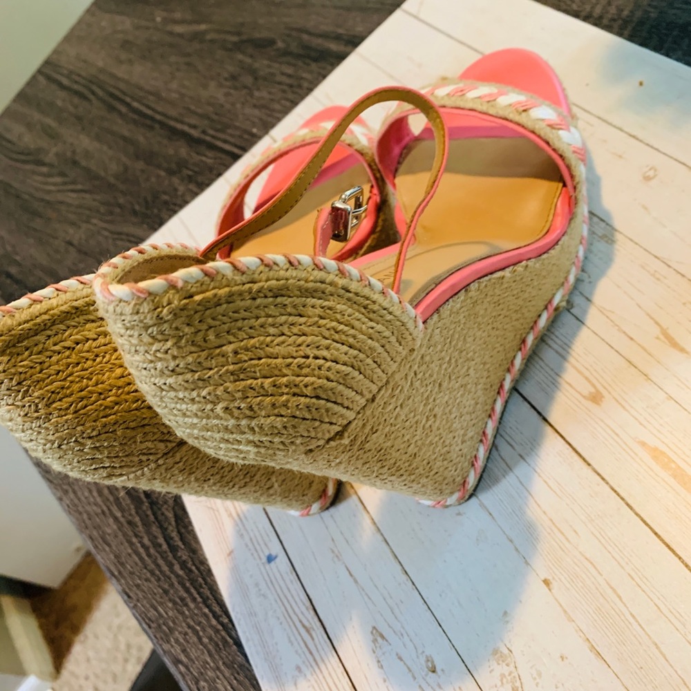 Pink,white and tan wedges - Picture 5 of 5
